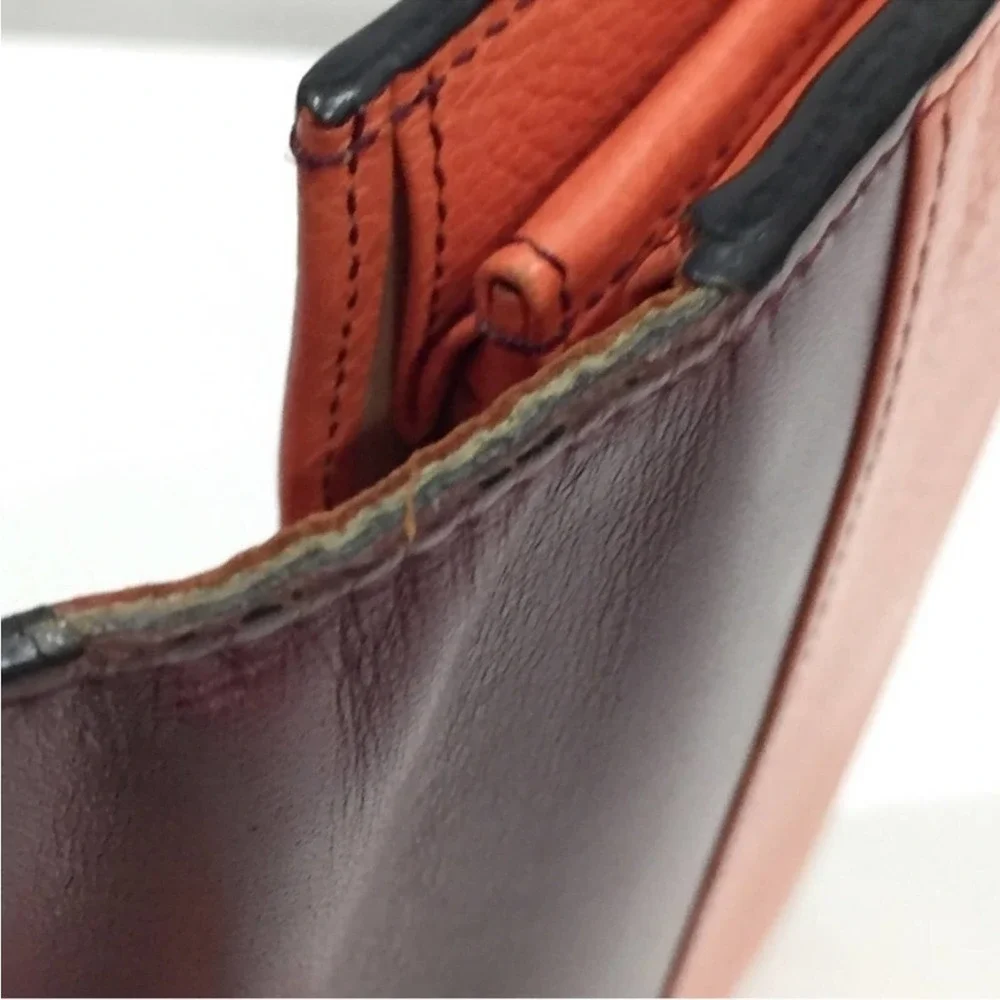 Chloe Tricolor Leather Envelope Snap Wallet